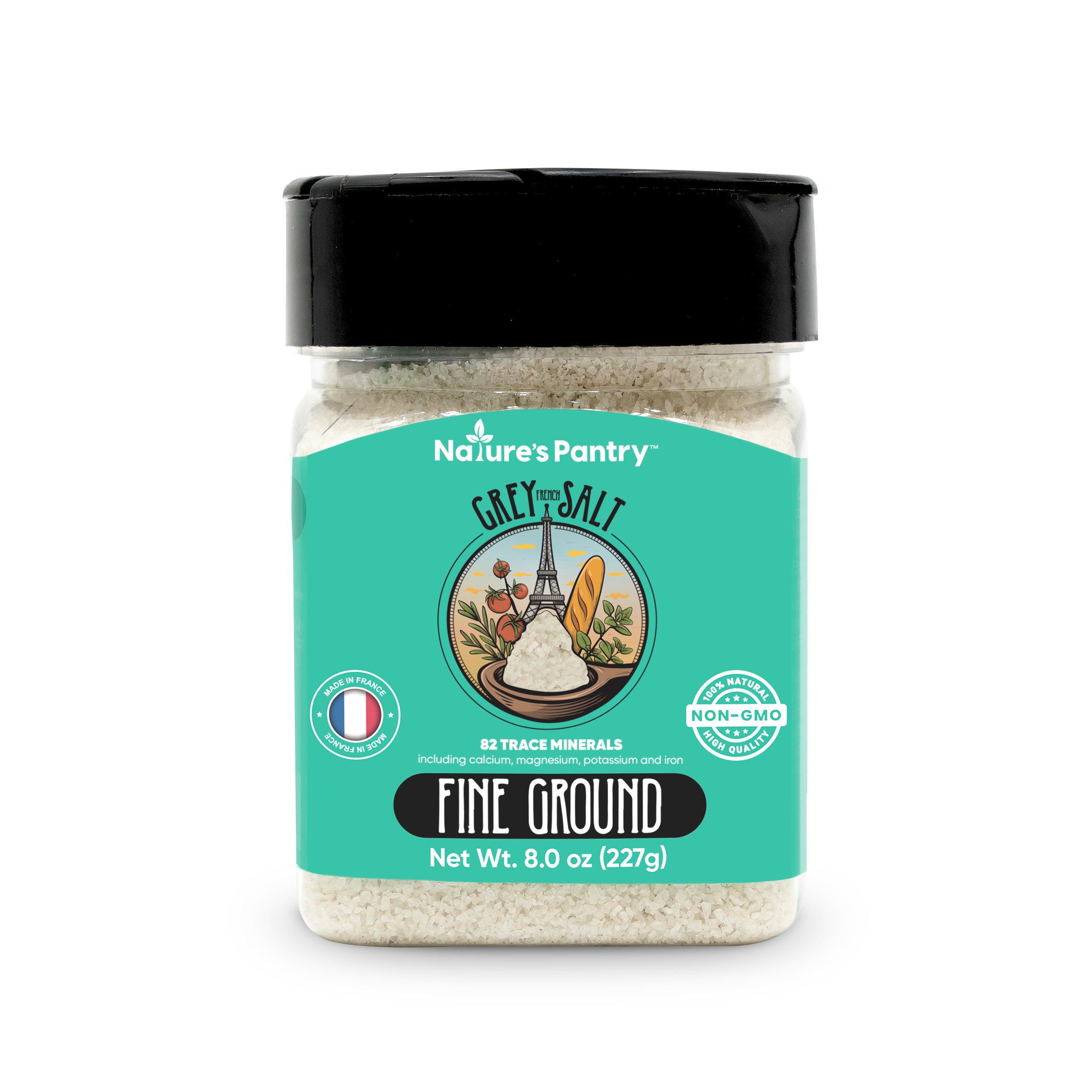 French Grey Sea Salt Fine Ground – 8 oz Shaker